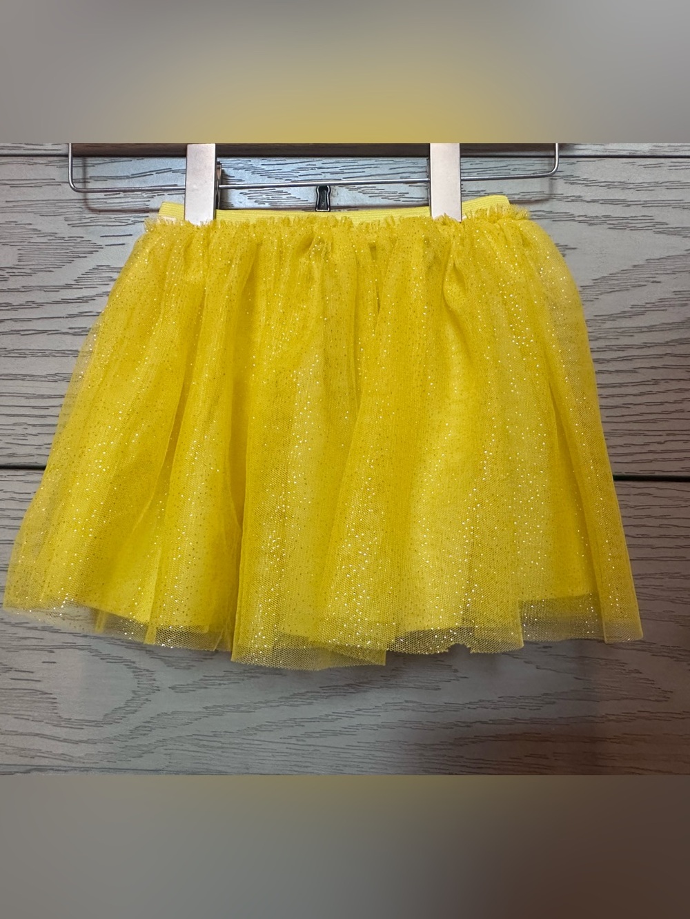 Peeps brand Yellow Glitter Tulle Skater Skirt for Kid
